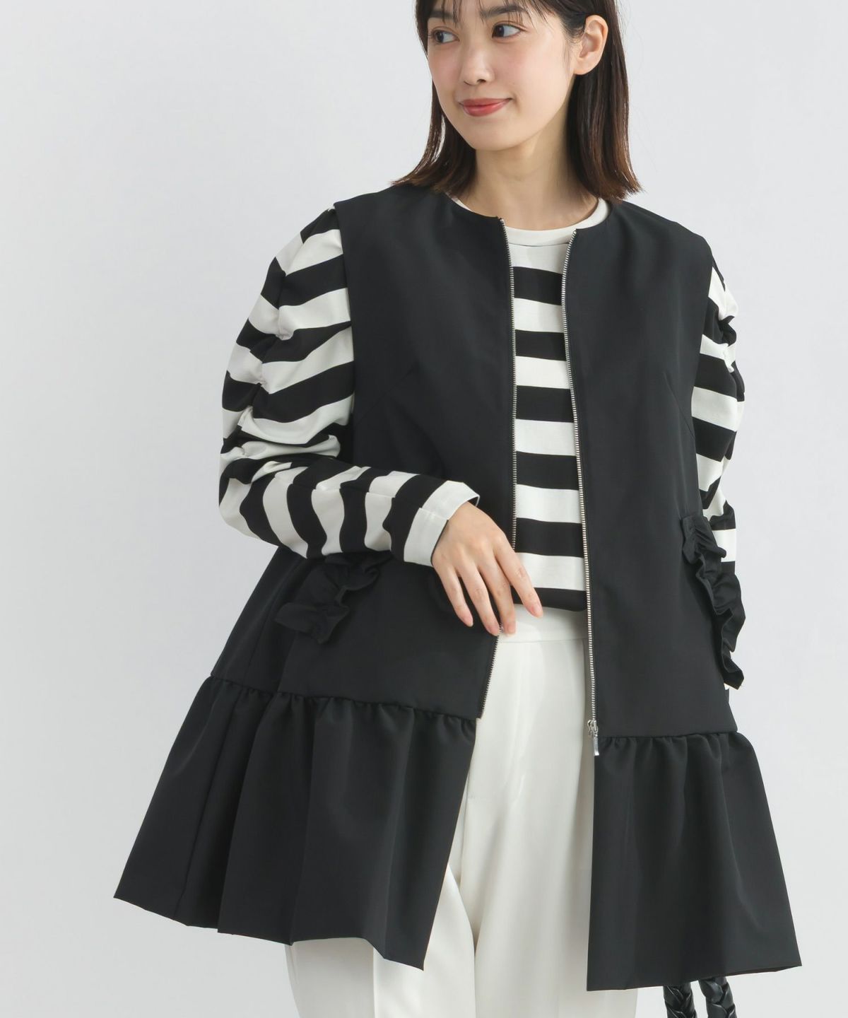 model：H162　着用サイズ：M　フードなし