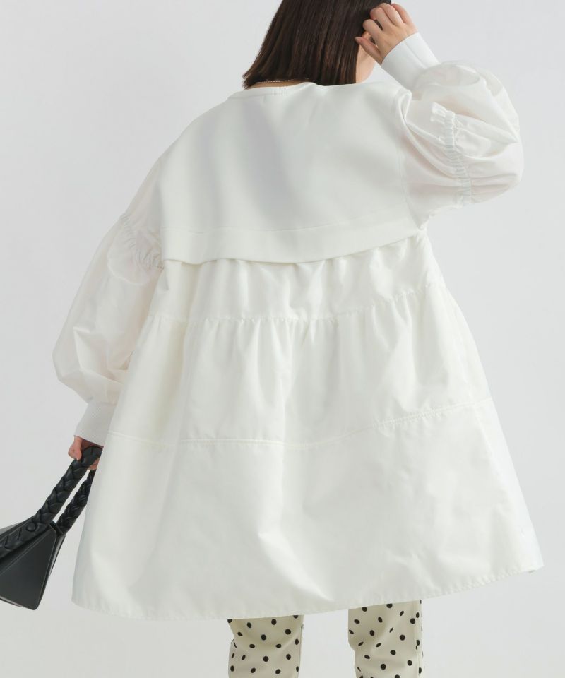 model：H162　着用サイズ：M　オフホワイト