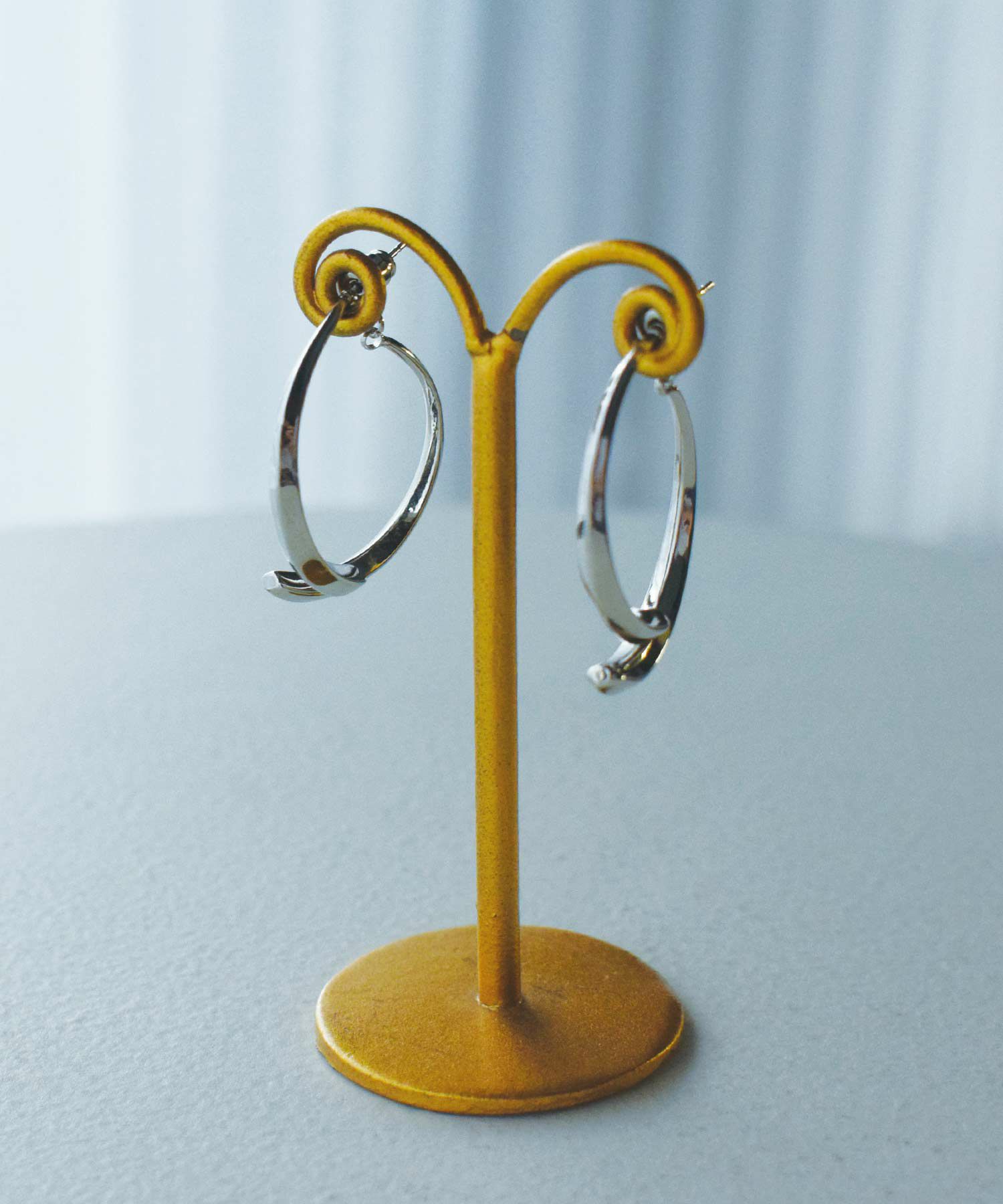 ピアス細工のサーヴィングスプーン② シルバー]ボリュームフープピアス