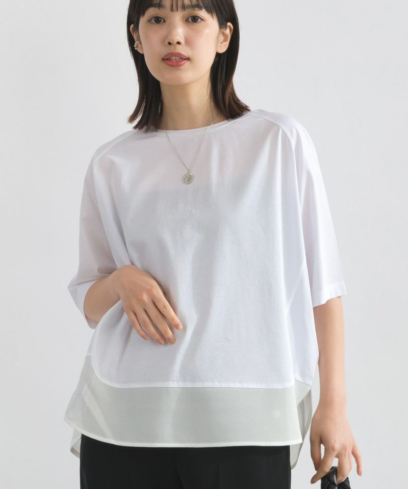 model：H162　着用サイズ：M　オフホワイト