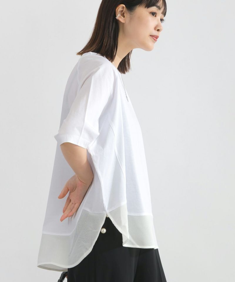 model：H162　着用サイズ：M　オフホワイト