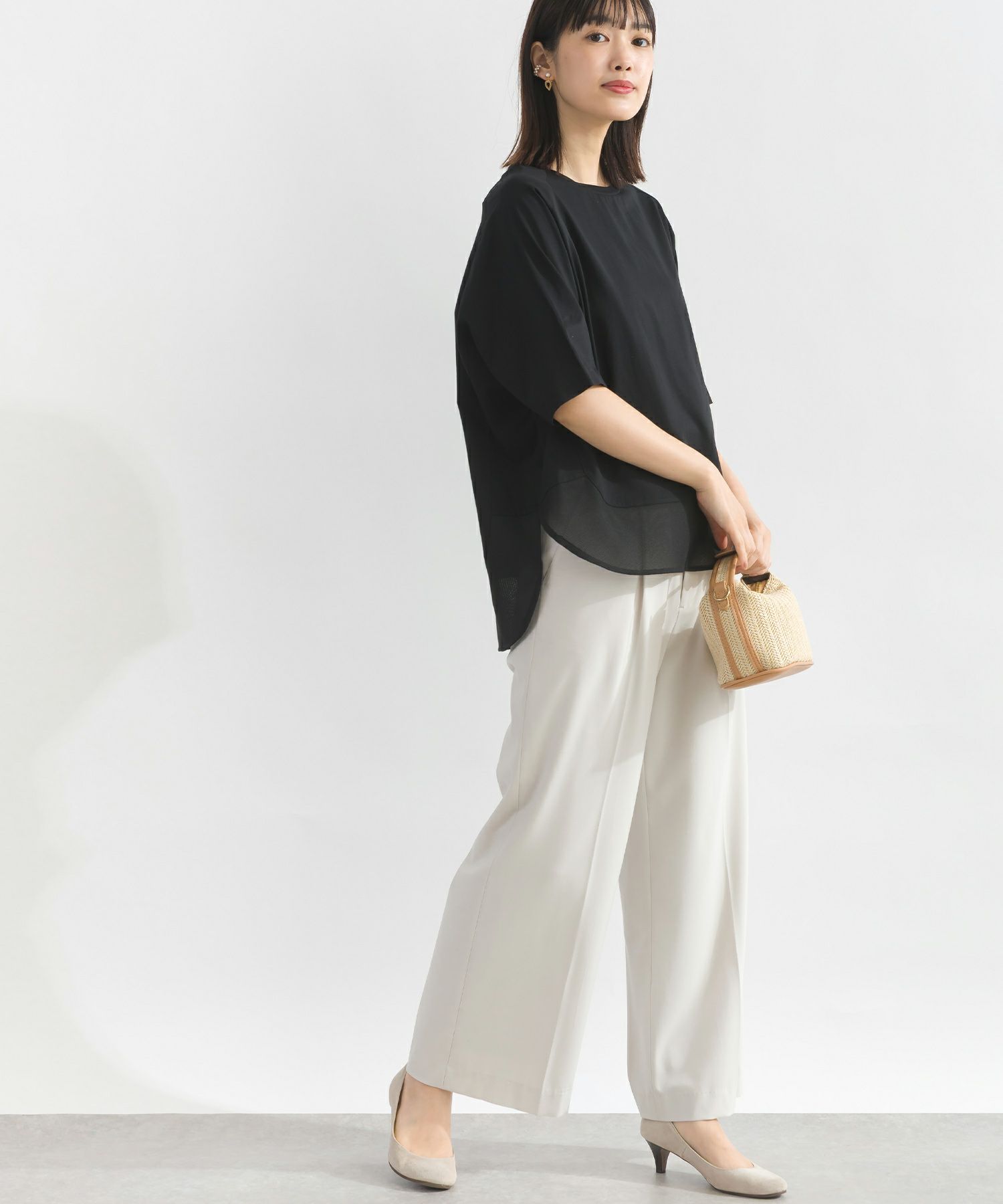 model：H162　着用サイズ：M　ブラック