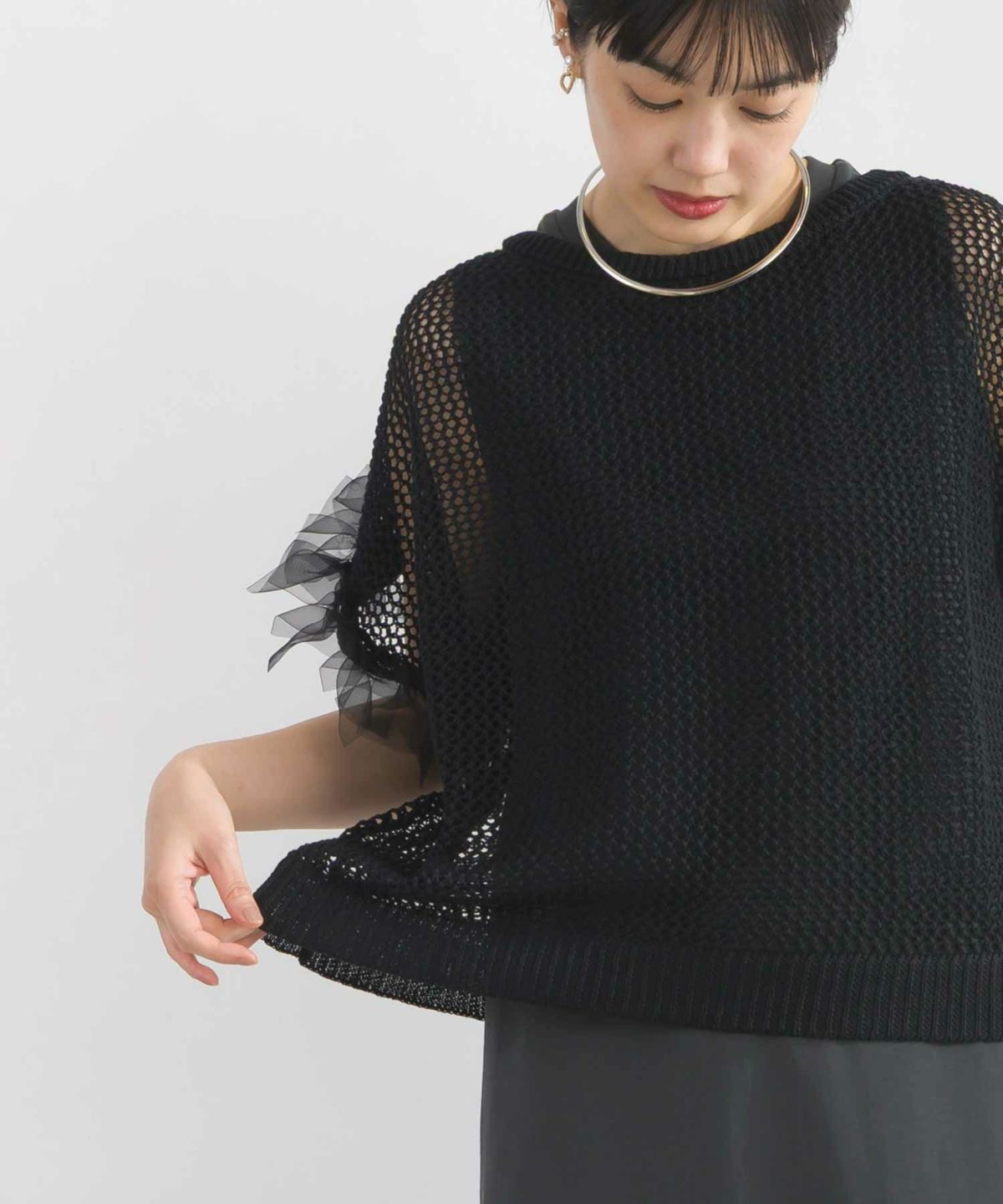 model：H162　着用サイズ：M　ブラック