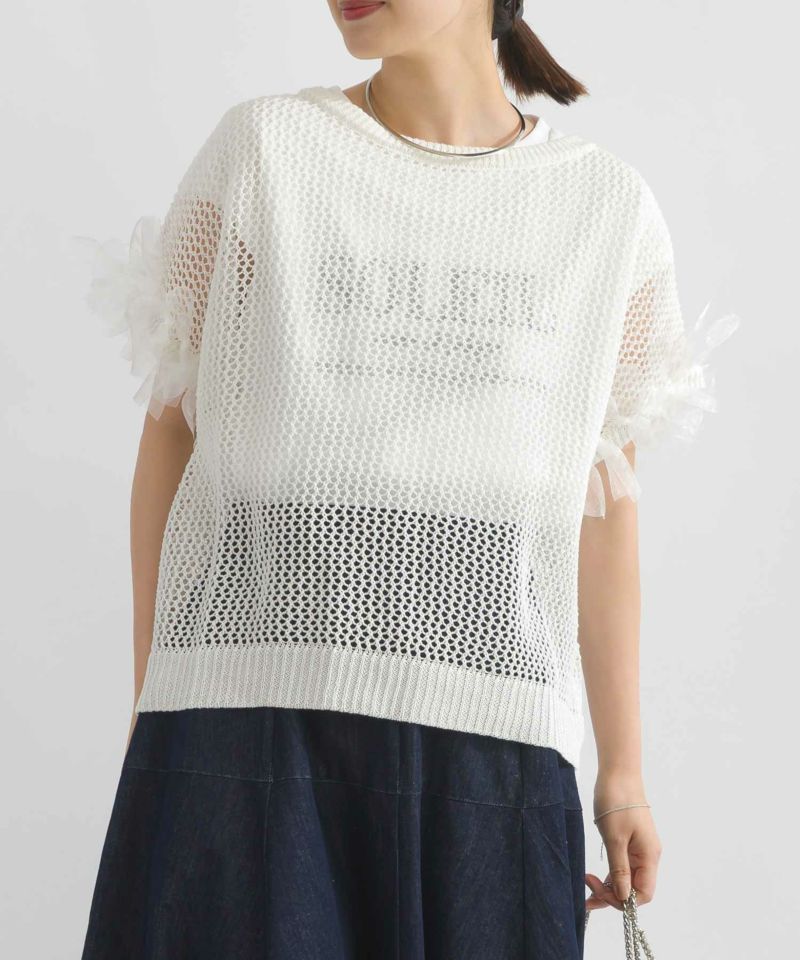 model：H162　着用サイズ：M　オフホワイト