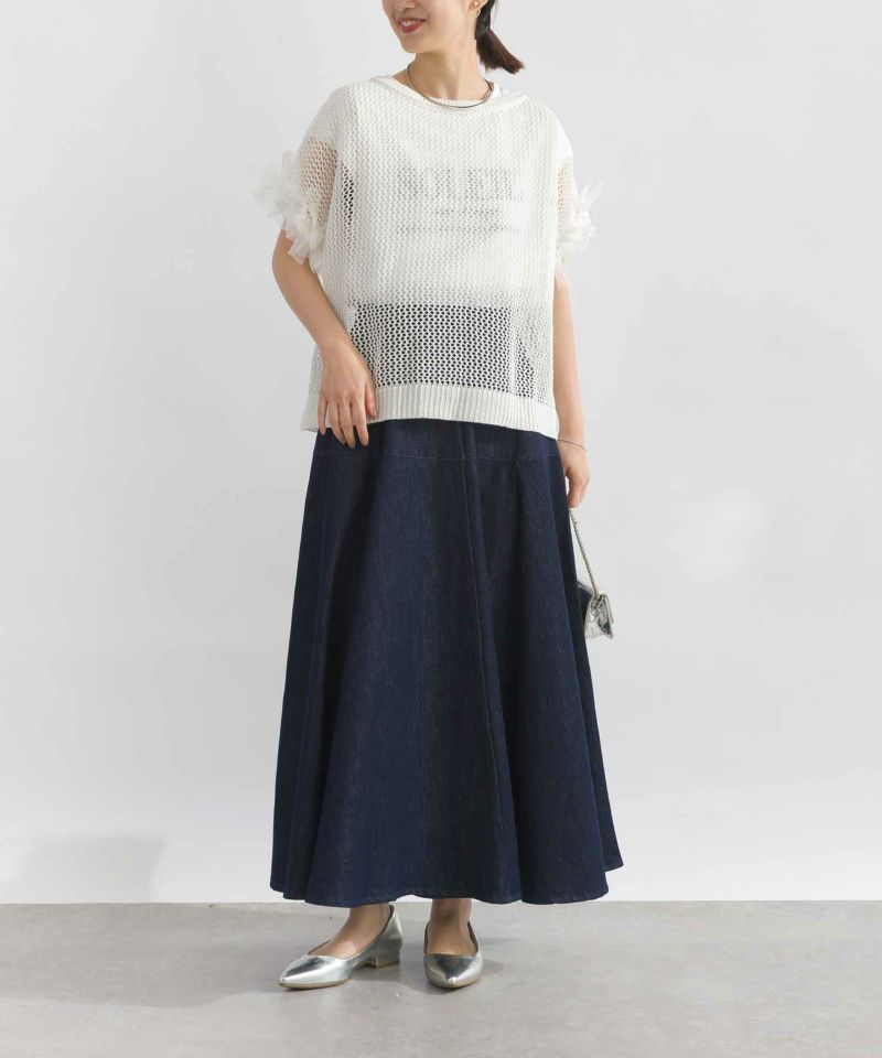 model：H162　着用サイズ：M　オフホワイト