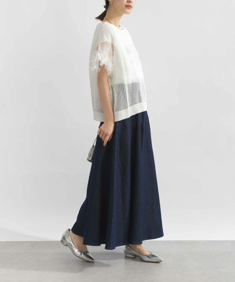 model：H162　着用サイズ：M　オフホワイト