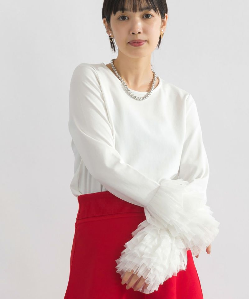 model：H162　着用サイズ：M　オフホワイト