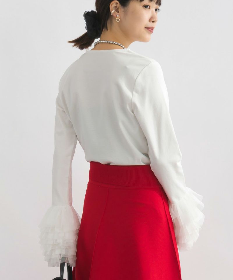 model：H162　着用サイズ：M　オフホワイト