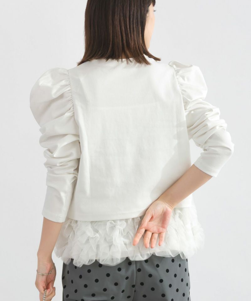 model：H162　着用サイズ：M　オフホワイト