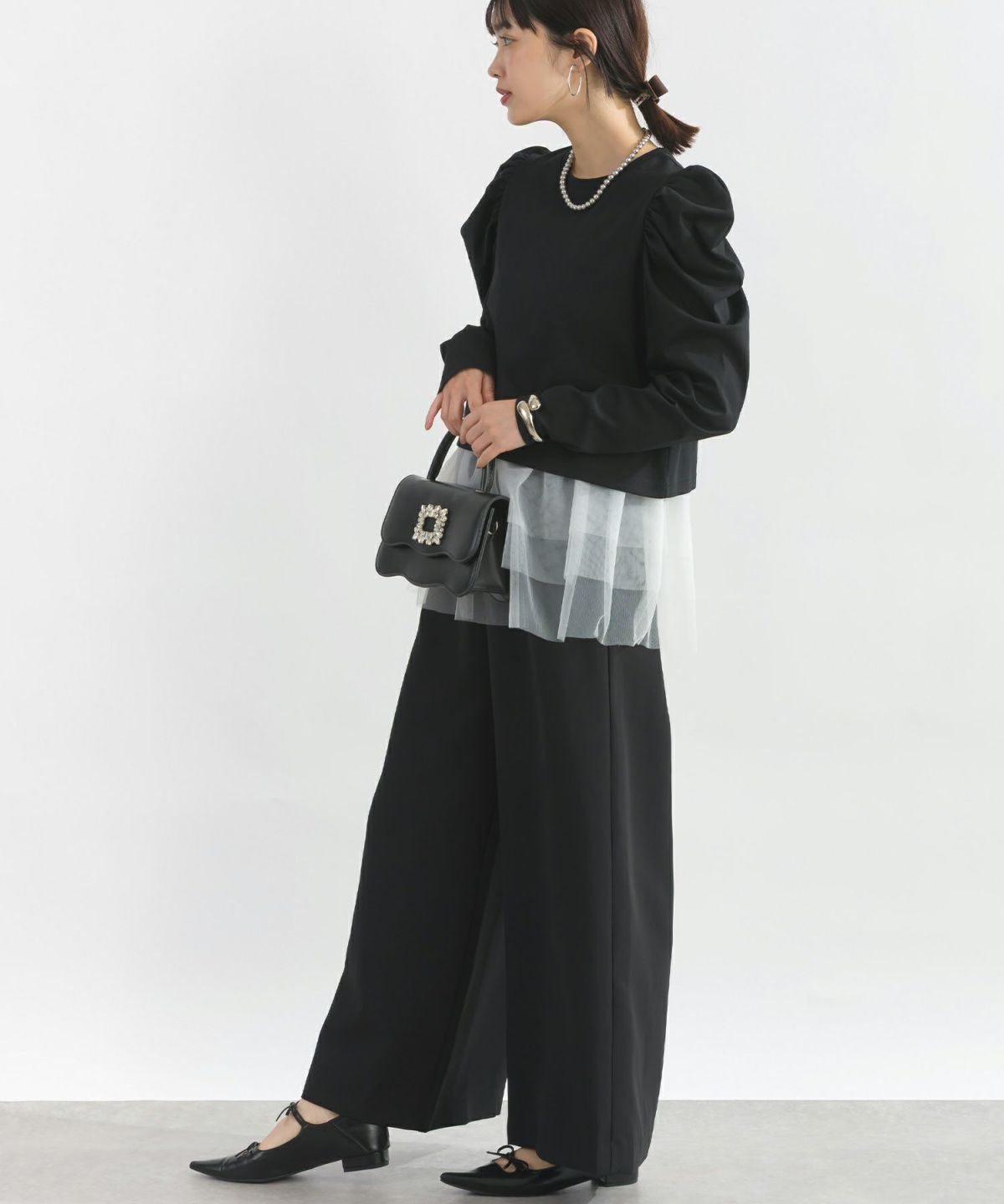 model：H162　着用サイズ：M　ブラック