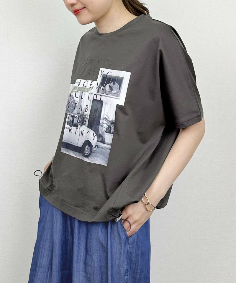 model：H164　着用サイズ：M　チャコールグレー