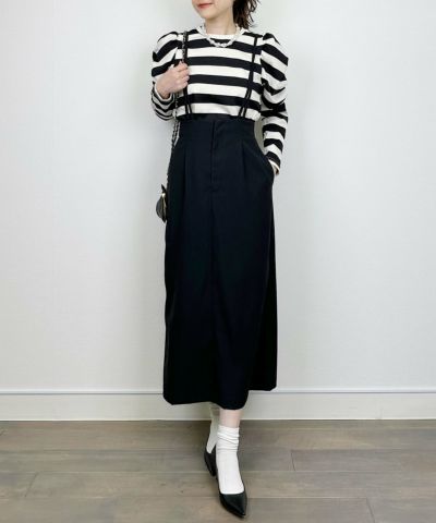PICCIN ピッチン　新品タグつき　ワイドパンツスーツ　上下L フロッキードットストレッチワイドパンツ | PICCIN (ピッチン