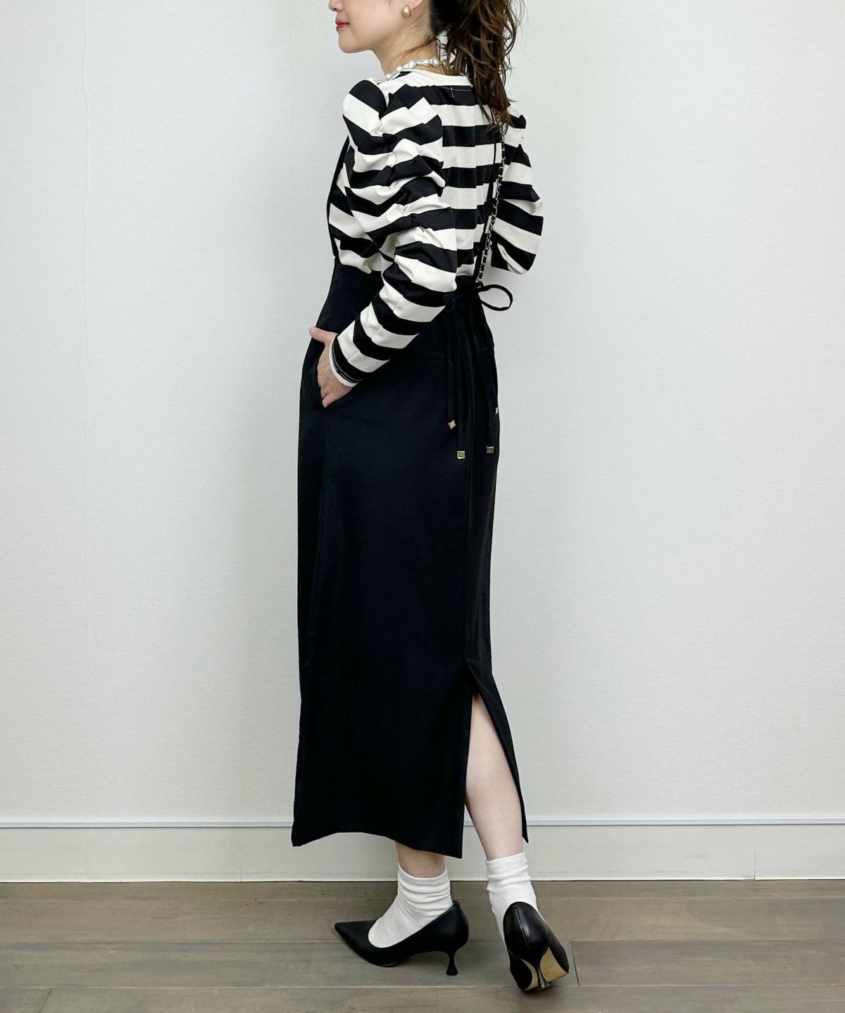 model：H164　着用サイズ：M　ブラック