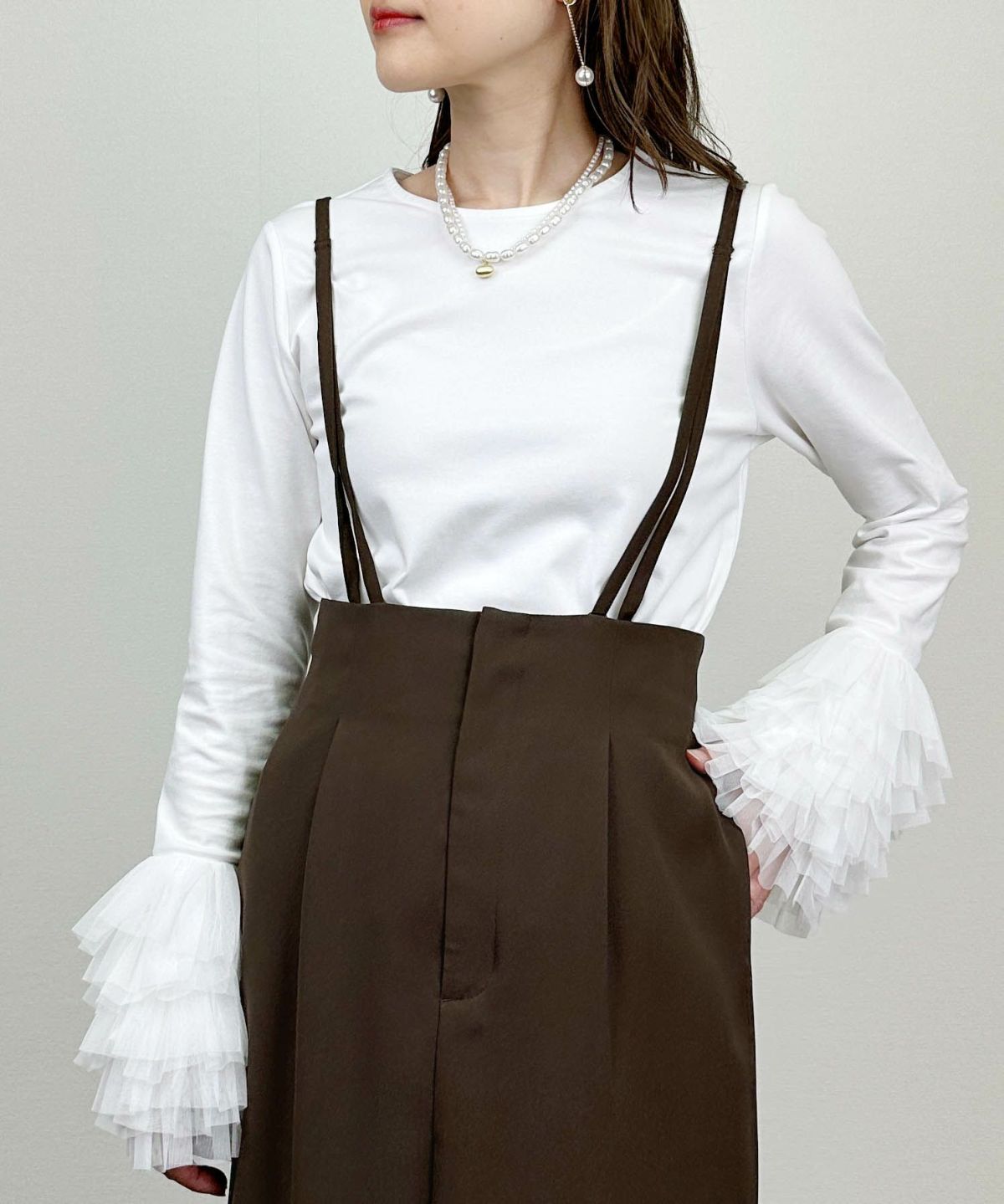 model：H164　着用サイズ：M　ブラウン