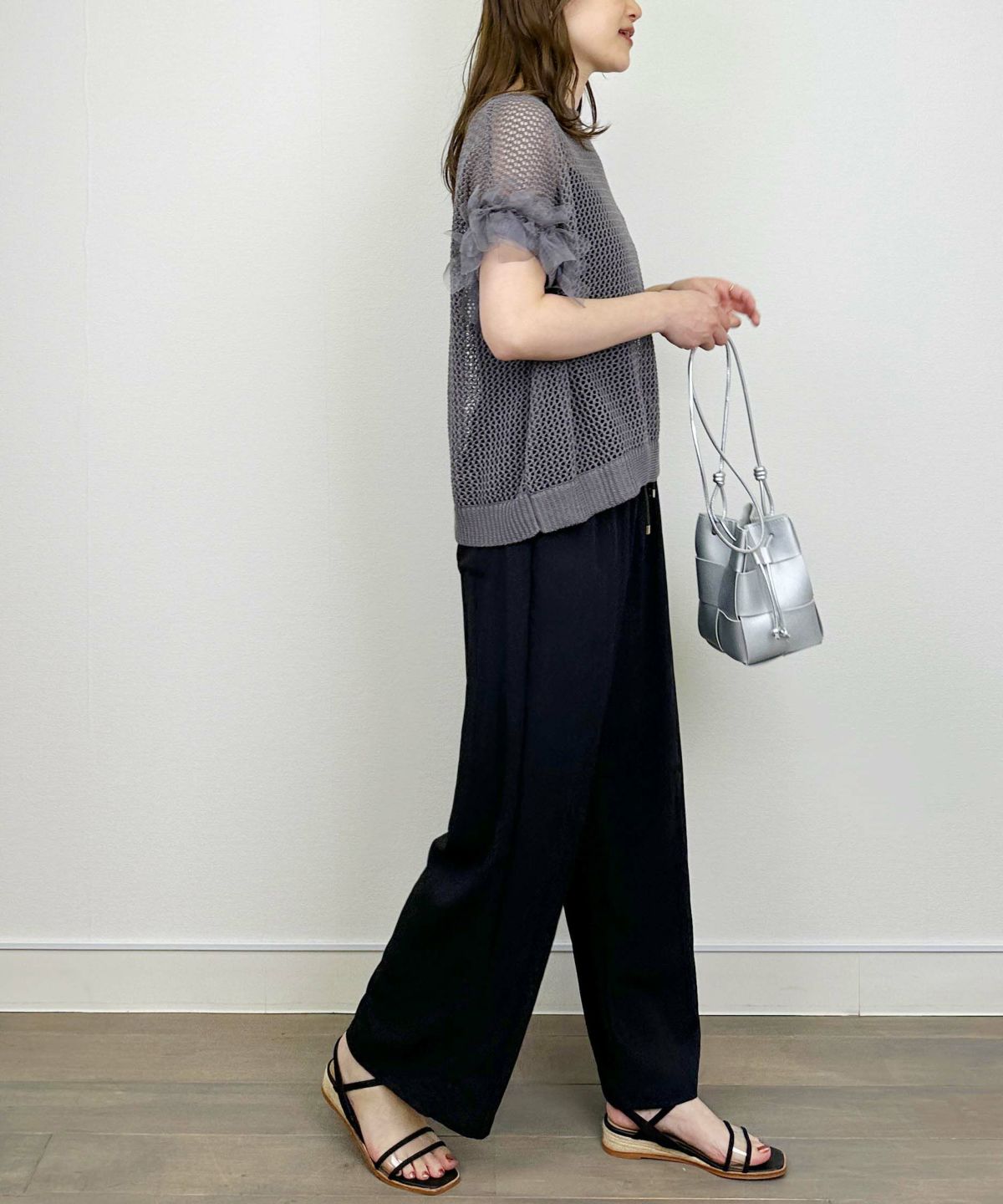 model：H164　着用サイズ：M　ブラック