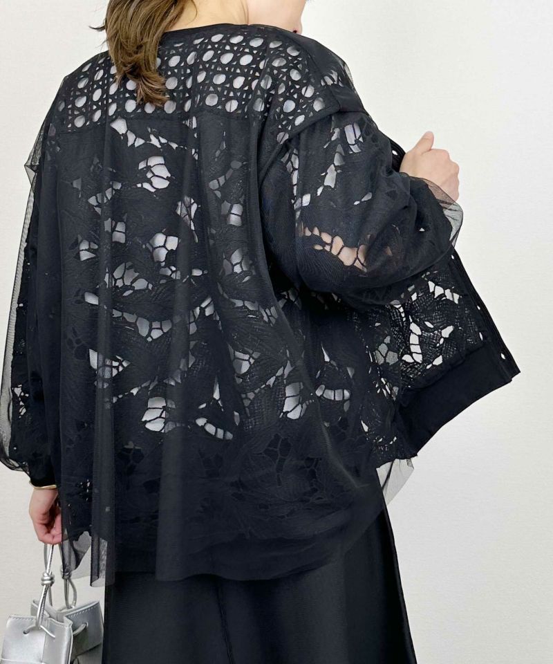 新品★Rene★ルネ★ロングカーディガン★黒★パール★レース Rene ールネ－ ／ レース ロングカーディガン - メルカリ