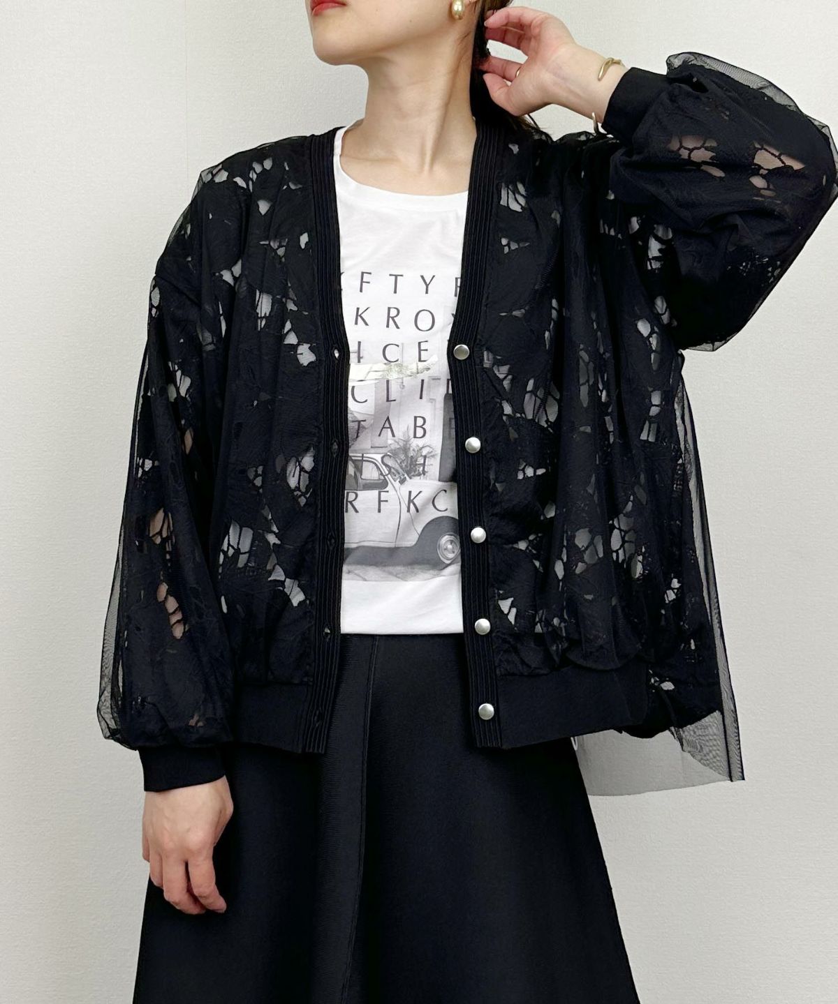 model：H164　着用サイズ：M　ブラック