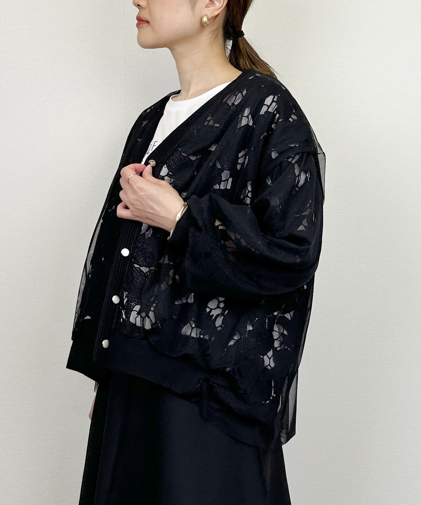 model：H164　着用サイズ：M　ブラック