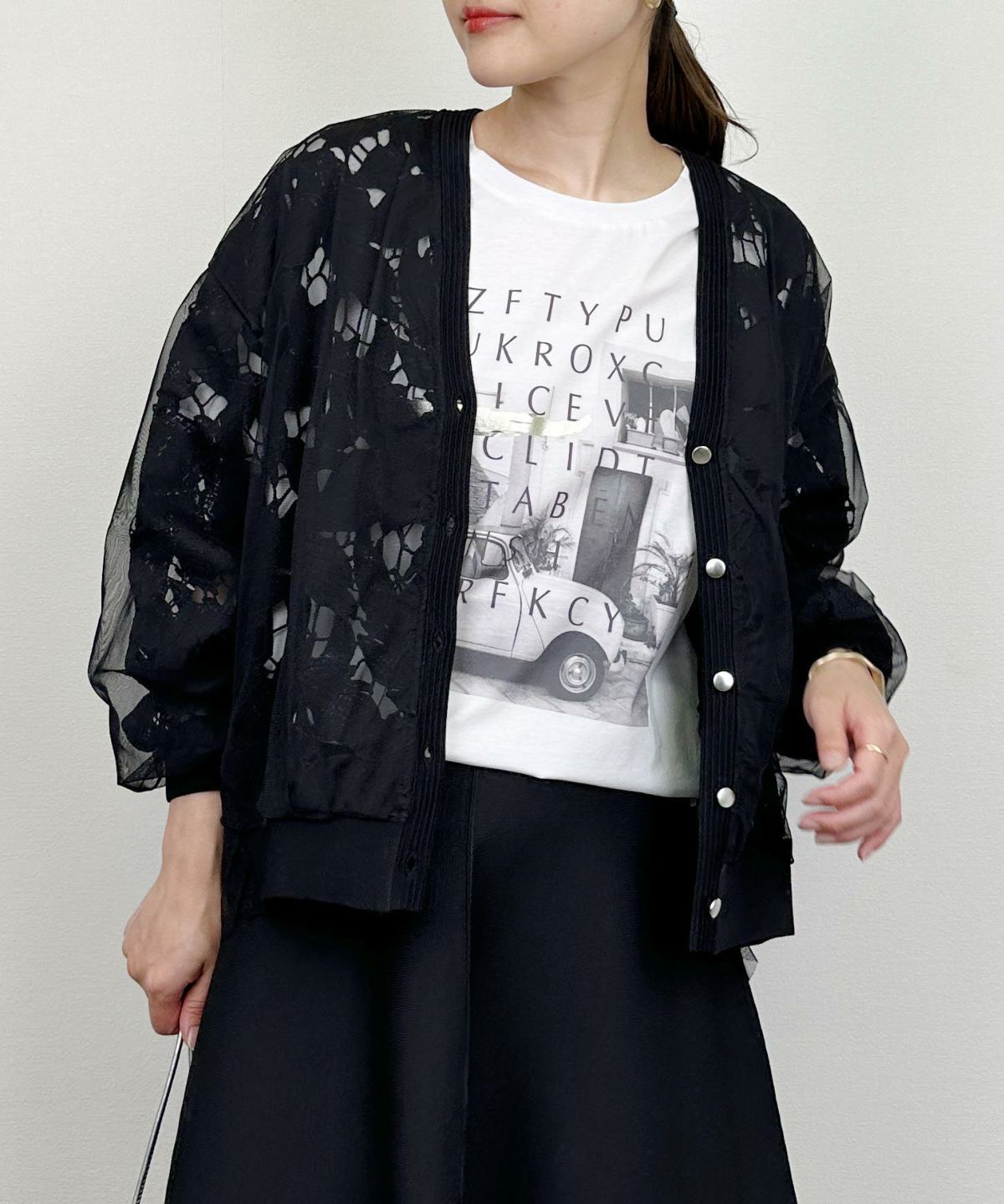 model：H164　着用サイズ：M　ブラック