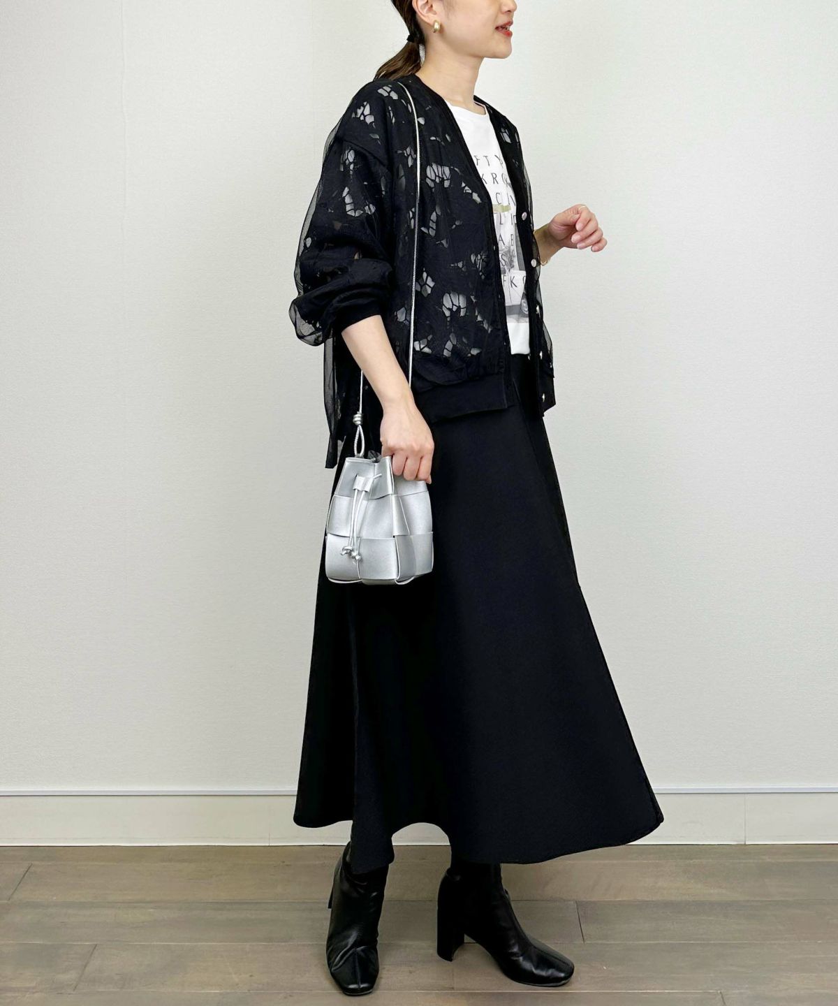 model：H164　着用サイズ：M　ブラック