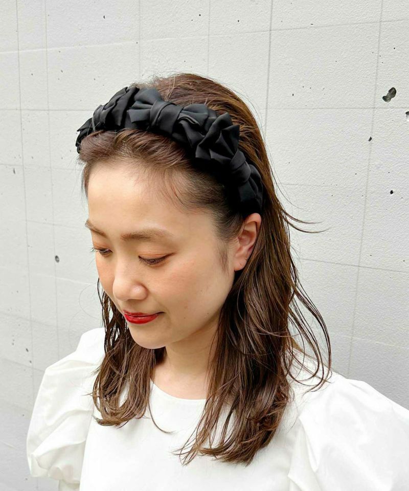 新品 UNMINOU フラットリボンカチューシャ（BLACK） 完売品 サテンボリュームカチューシャ(BLACK) | すべての商品 | UN MINOU