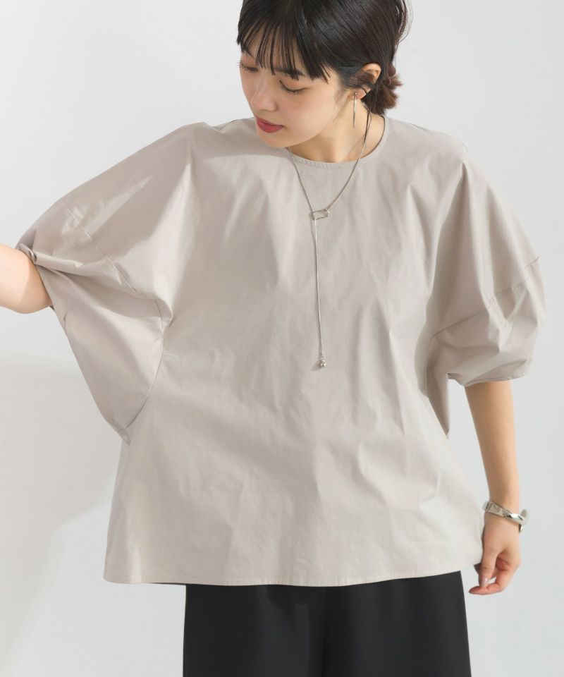「PICCIN PERLA」 長袖ブラウス M ベージュ レディース PICCIN PERLA（ピッチンペルラ）の「襟ビッグパール長袖ブラウス