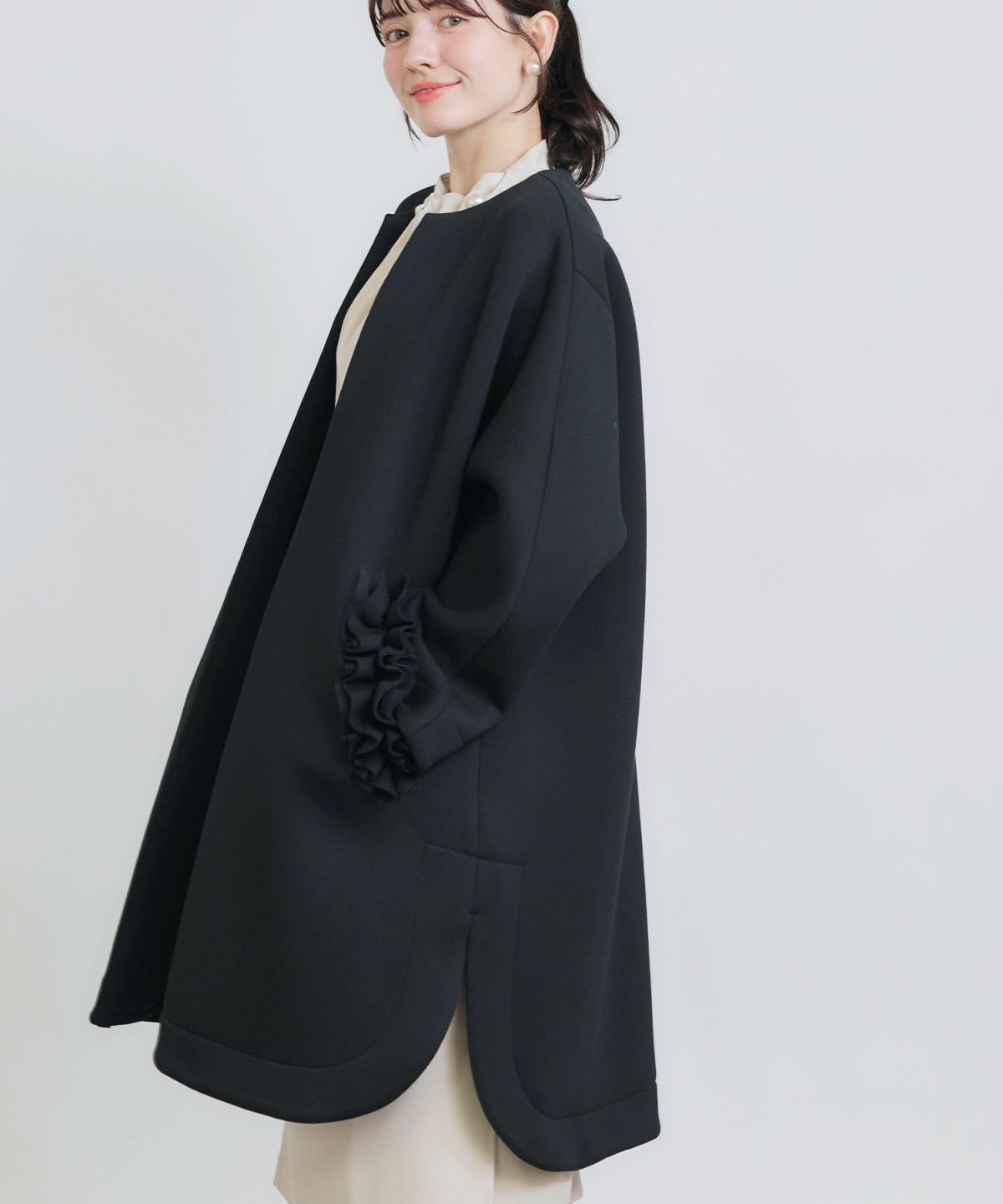 model：H155　着用サイズ：M　ブラック