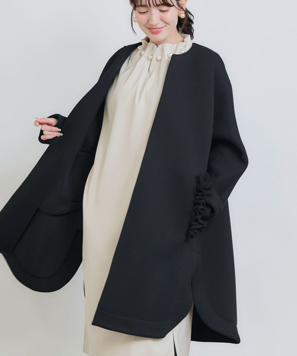 model：H155　着用サイズ：M　ブラック