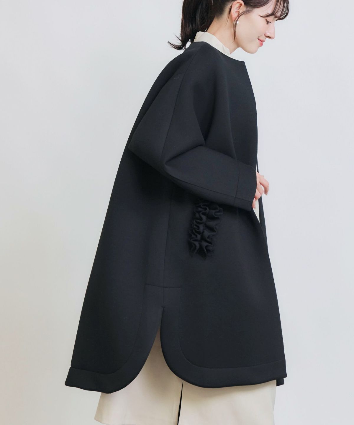 model：H155　着用サイズ：M　ブラック