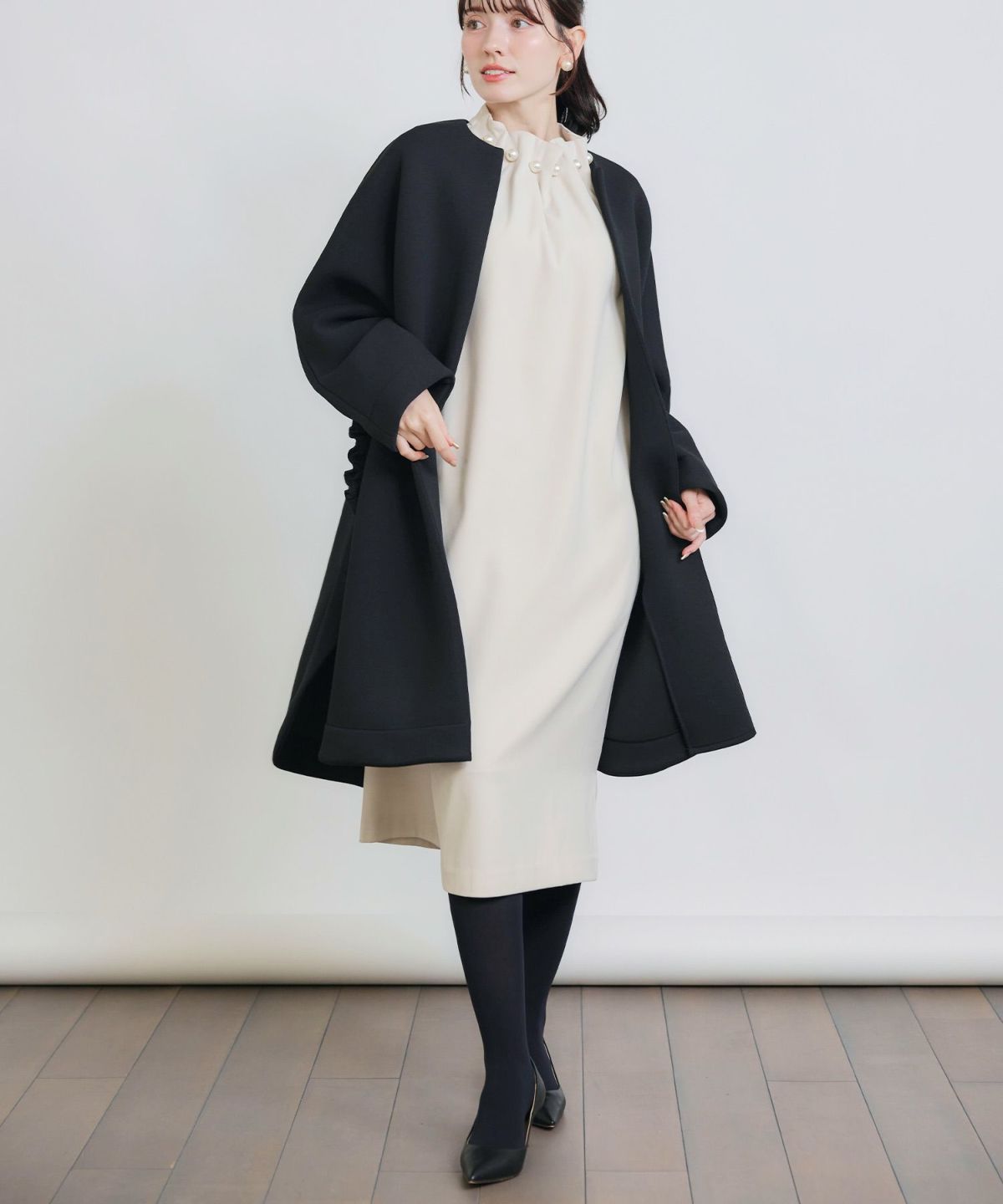 model：H155　着用サイズ：M　ブラック