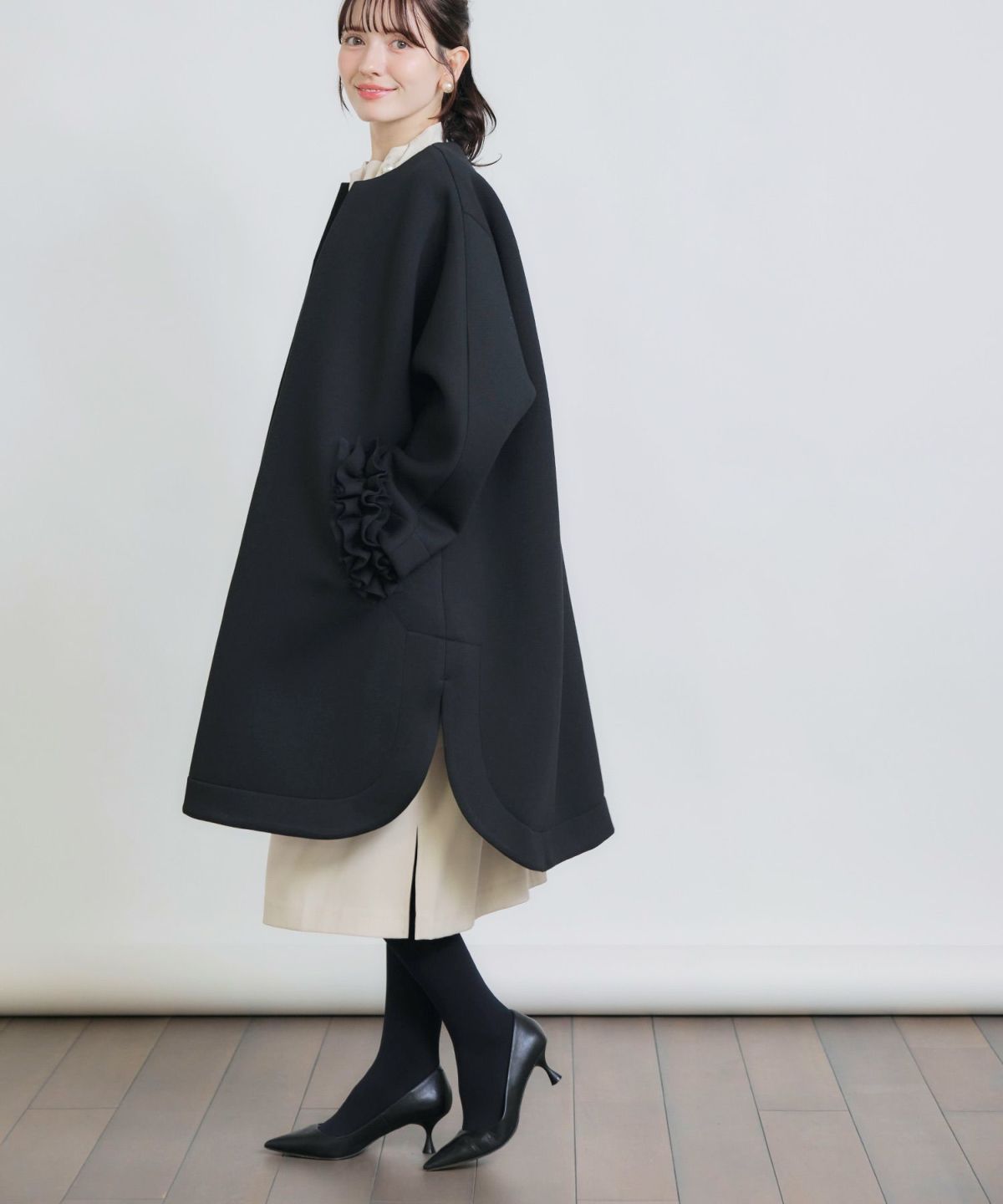 model：H155　着用サイズ：M　ブラック