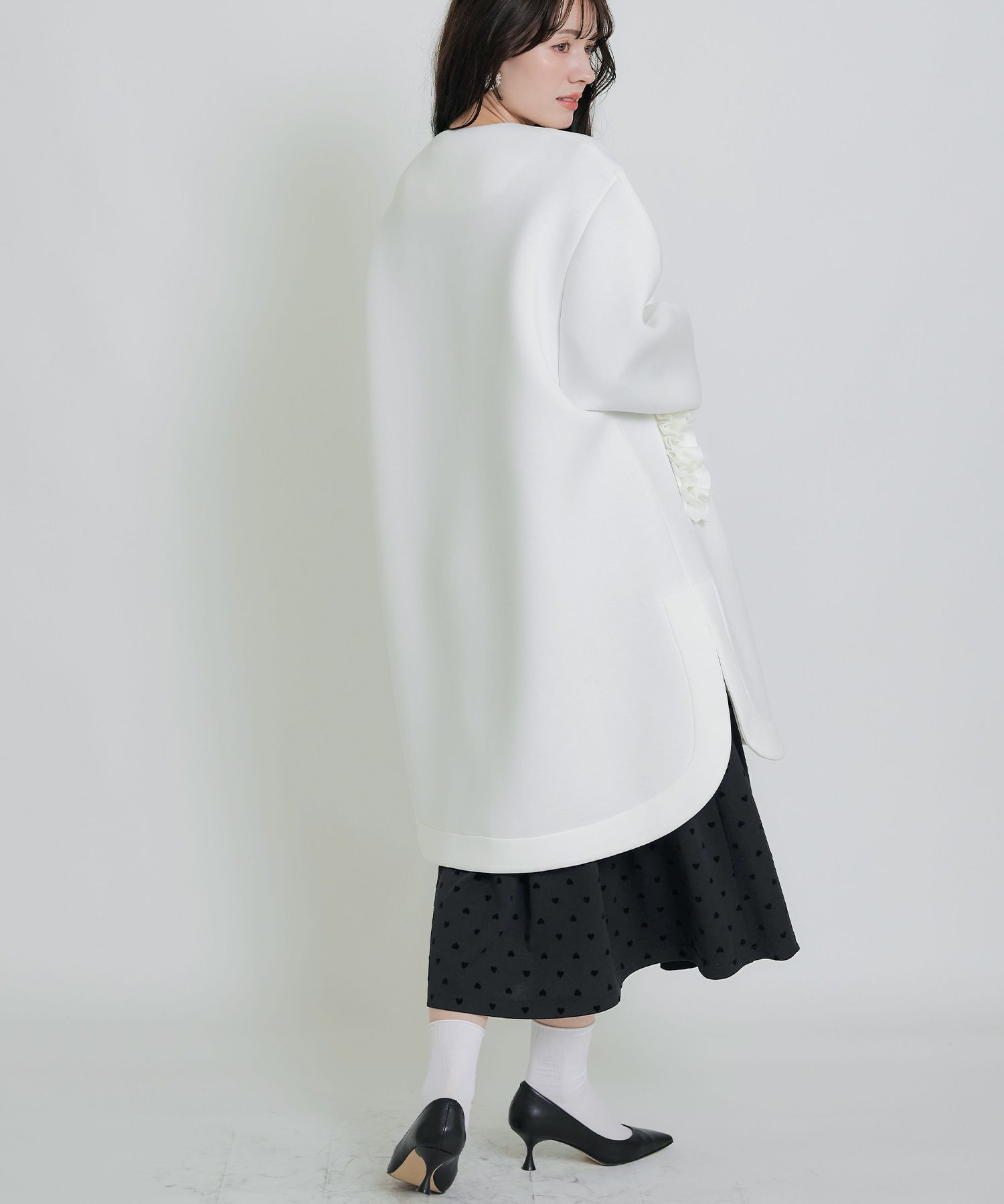 model：H155　着用サイズ：M　チャコールグレー