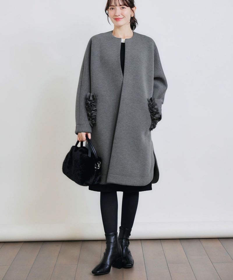 model：H155　着用サイズ：M　チャコールグレー