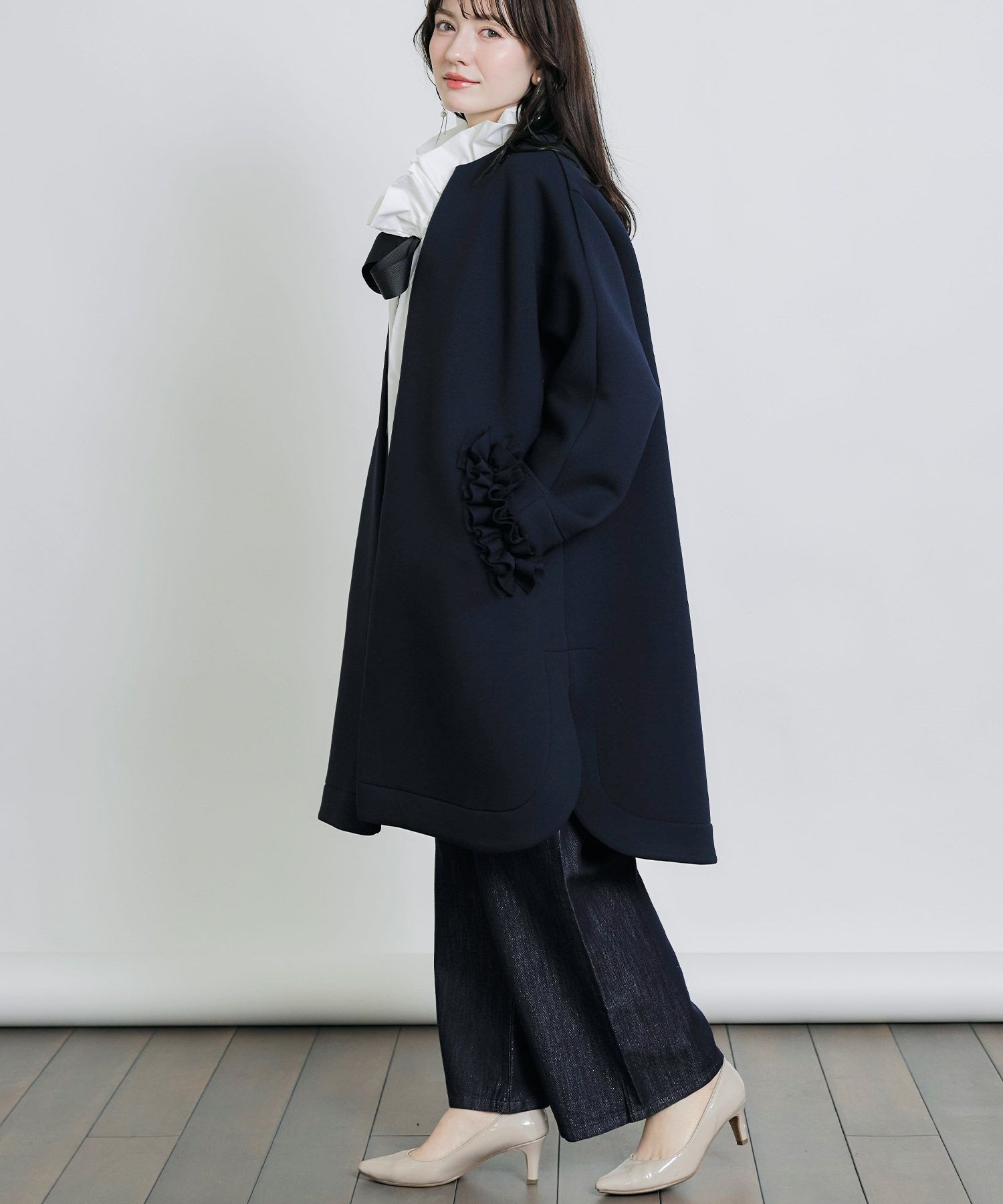 model：H155　着用サイズ：M　ネイビー