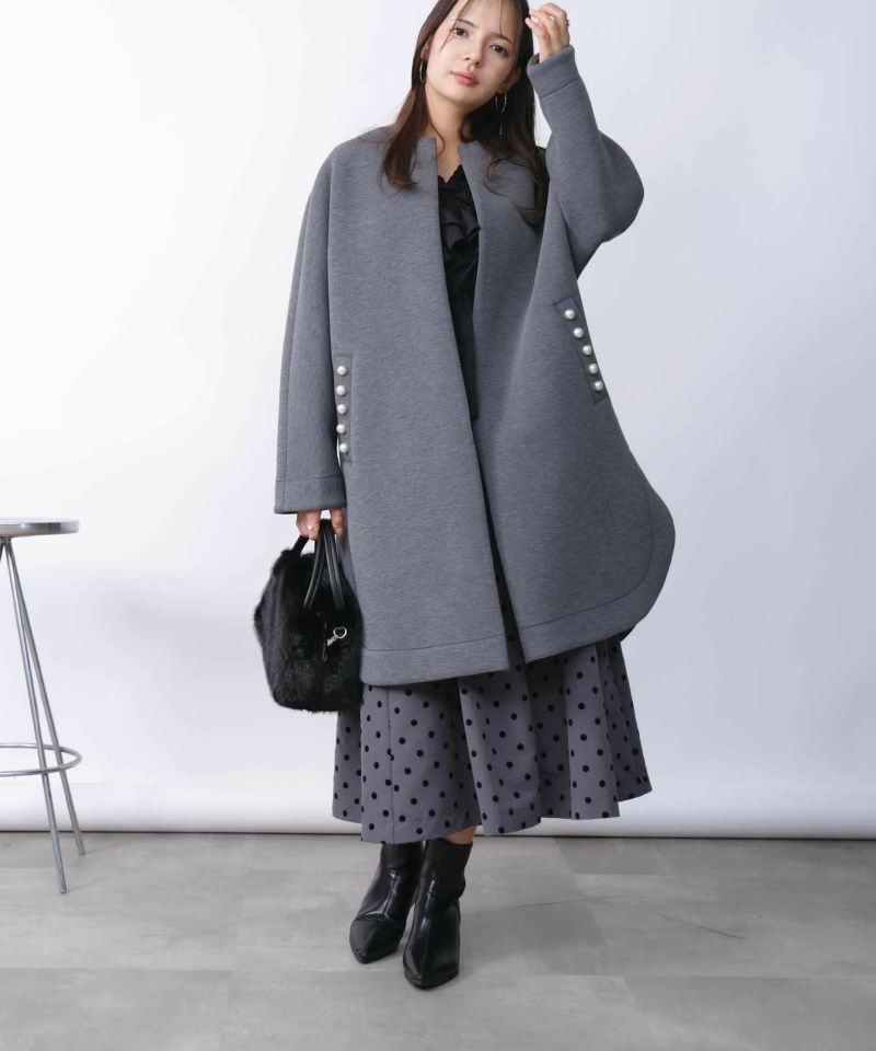 model：H160　着用サイズ：M　チャコールグレー