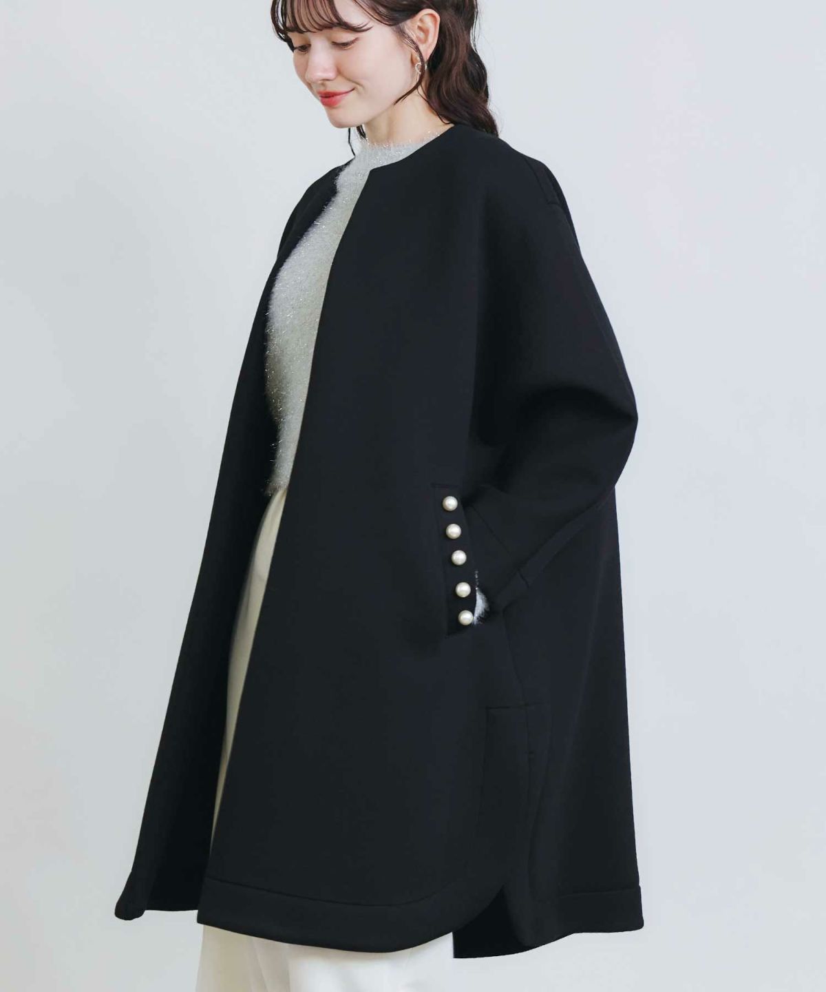 model：H155　着用サイズ：M　ブラック