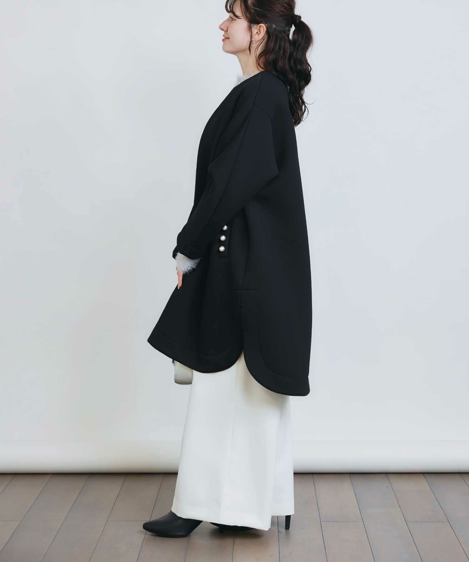 model：H155　着用サイズ：M　ブラック