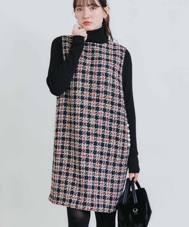 model：H155　着用サイズ：M　レッド系その他