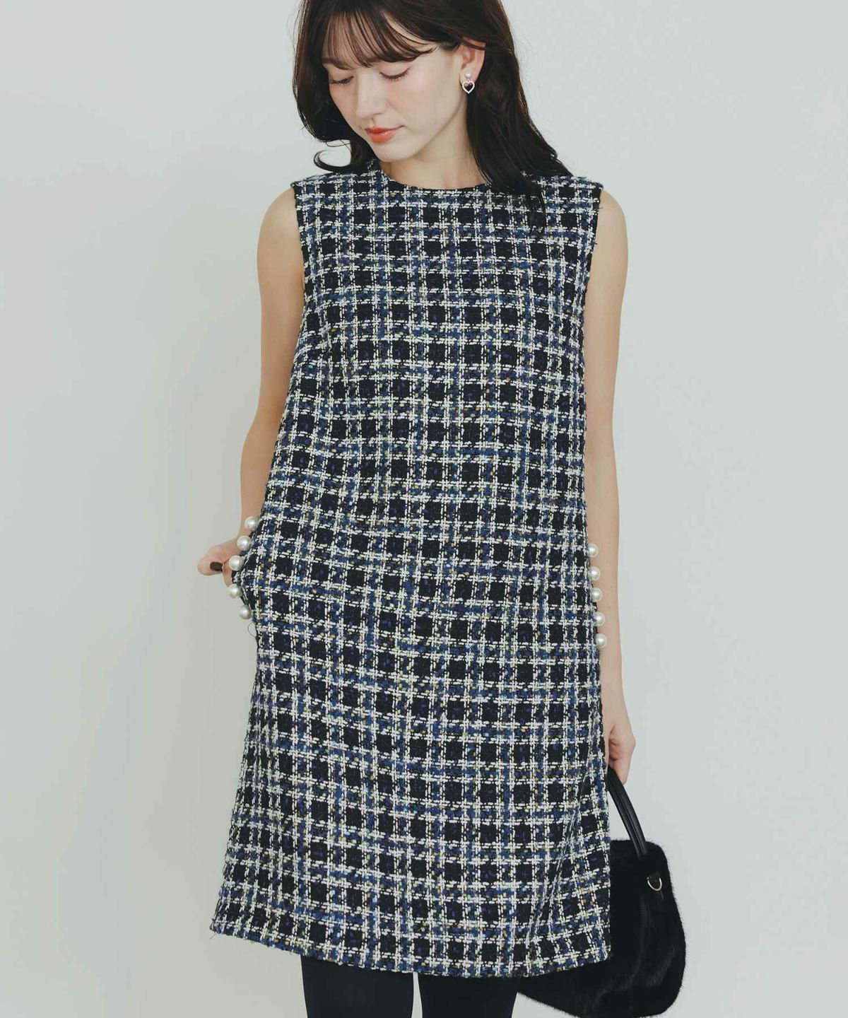 model：H155　着用サイズ：M　ブルー系その他