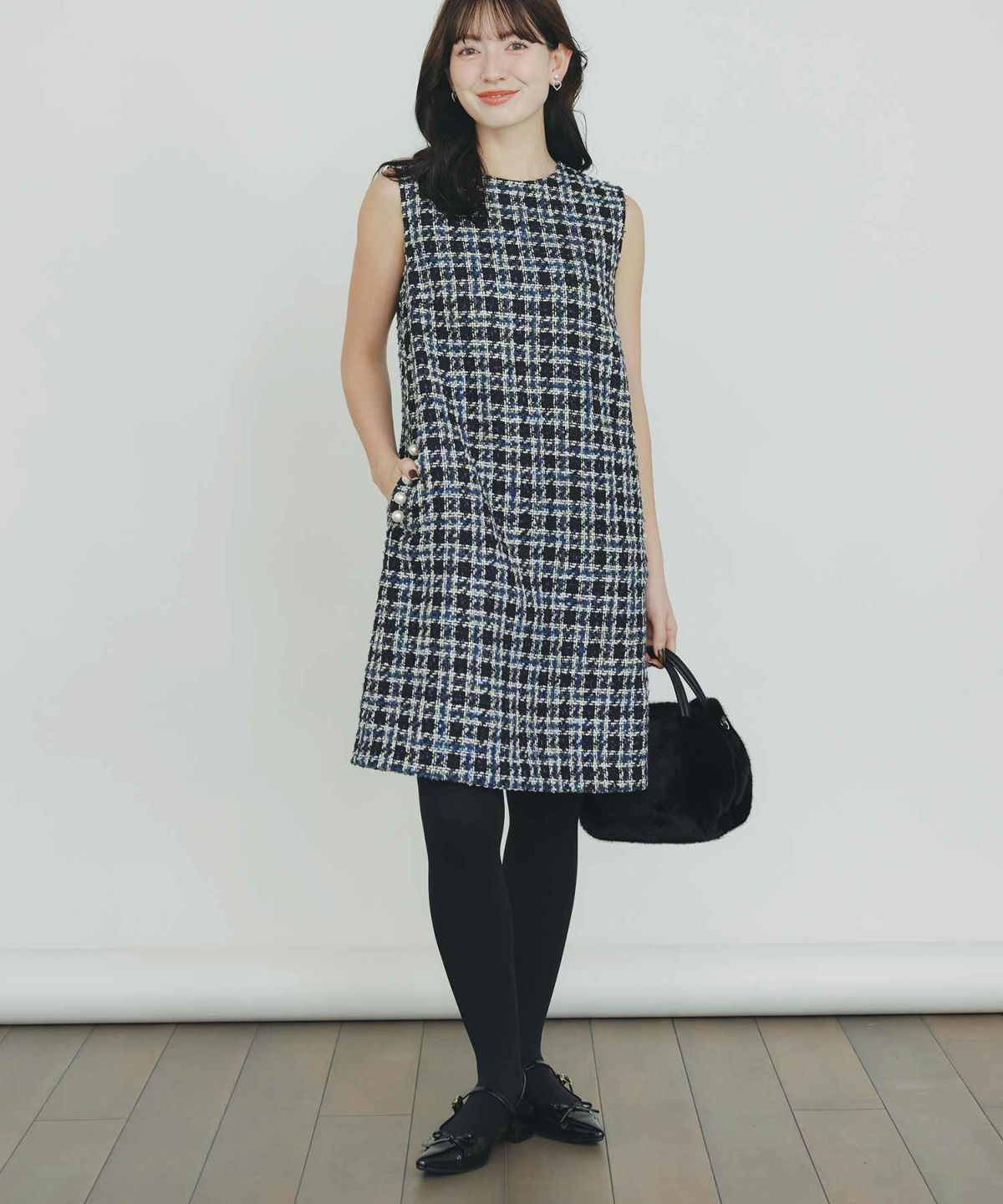 model：H155　着用サイズ：M　ブルー系その他