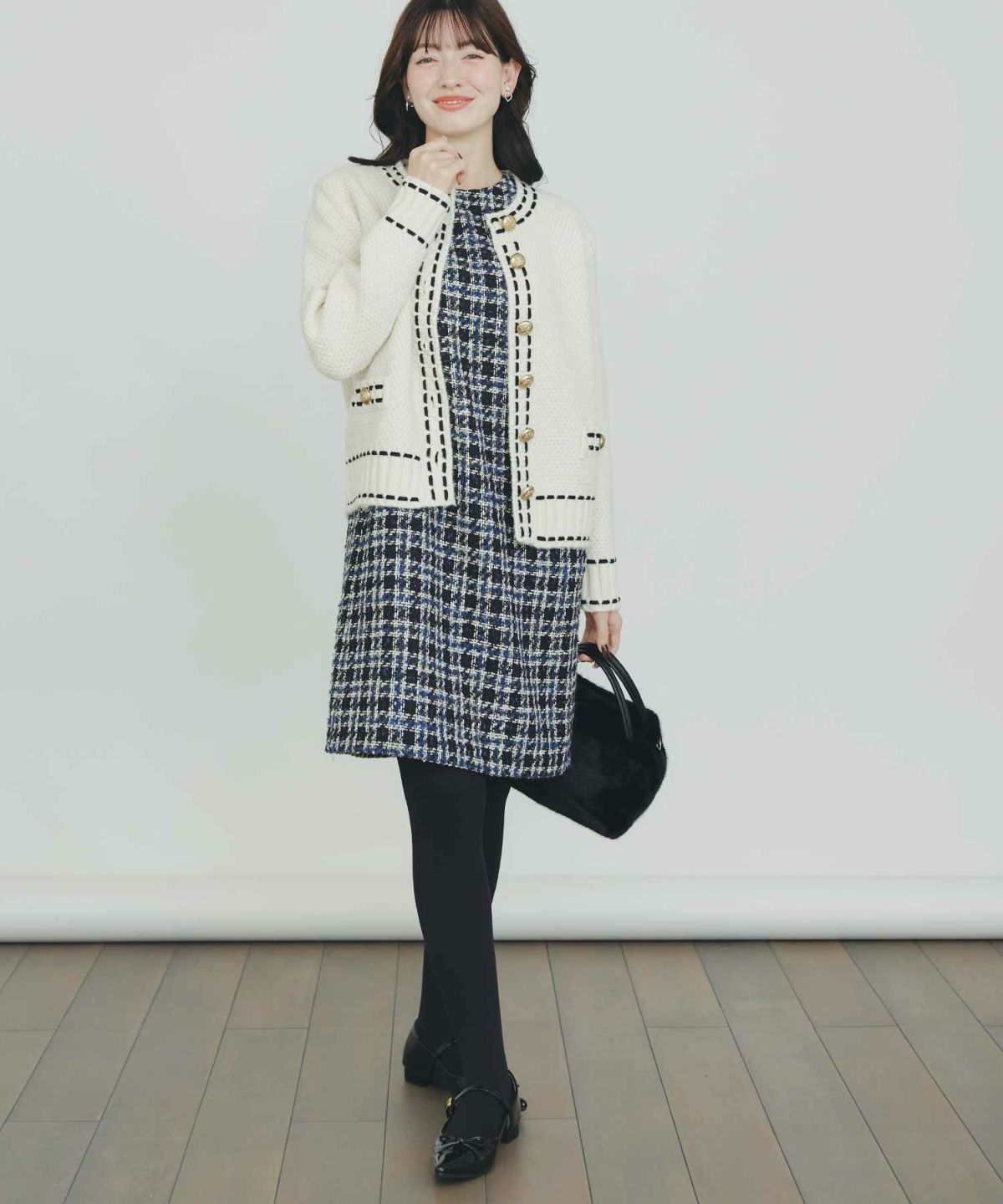 model：H155　着用サイズ：M　ブルー系その他