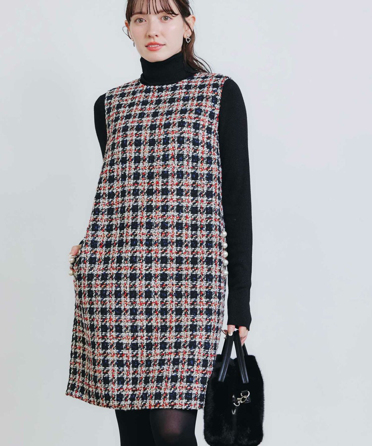 model：H155　着用サイズ：M　レッド系その他