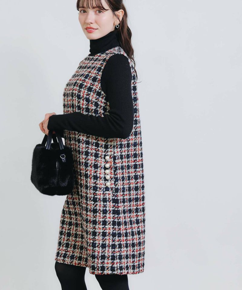 model：H155　着用サイズ：M　レッド系その他