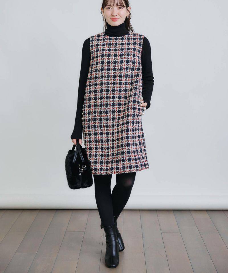 model：H155　着用サイズ：M　レッド系その他