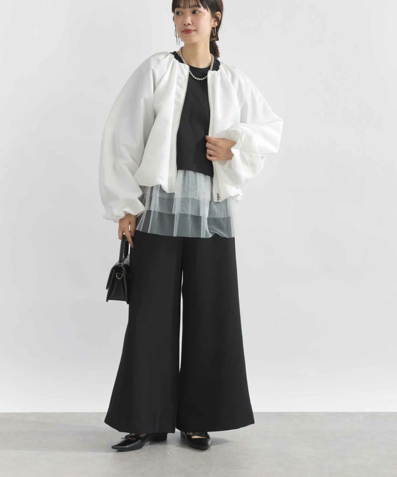 model：H162　着用サイズ：M　オフホワイト