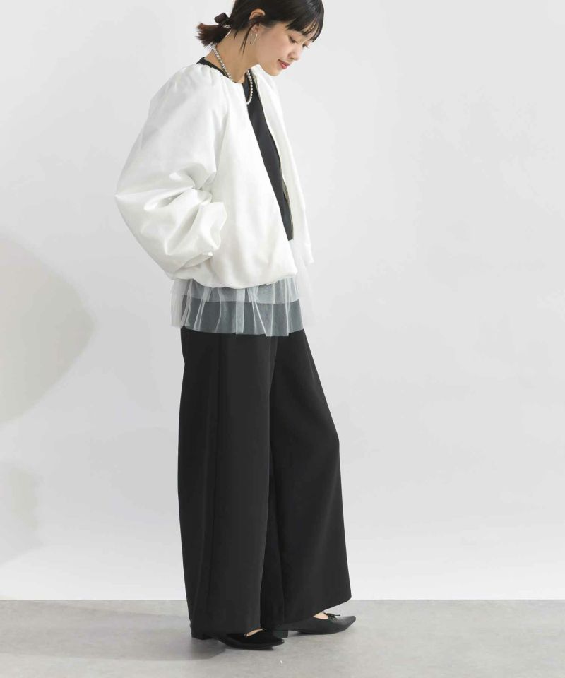 model：H162　着用サイズ：M　オフホワイト