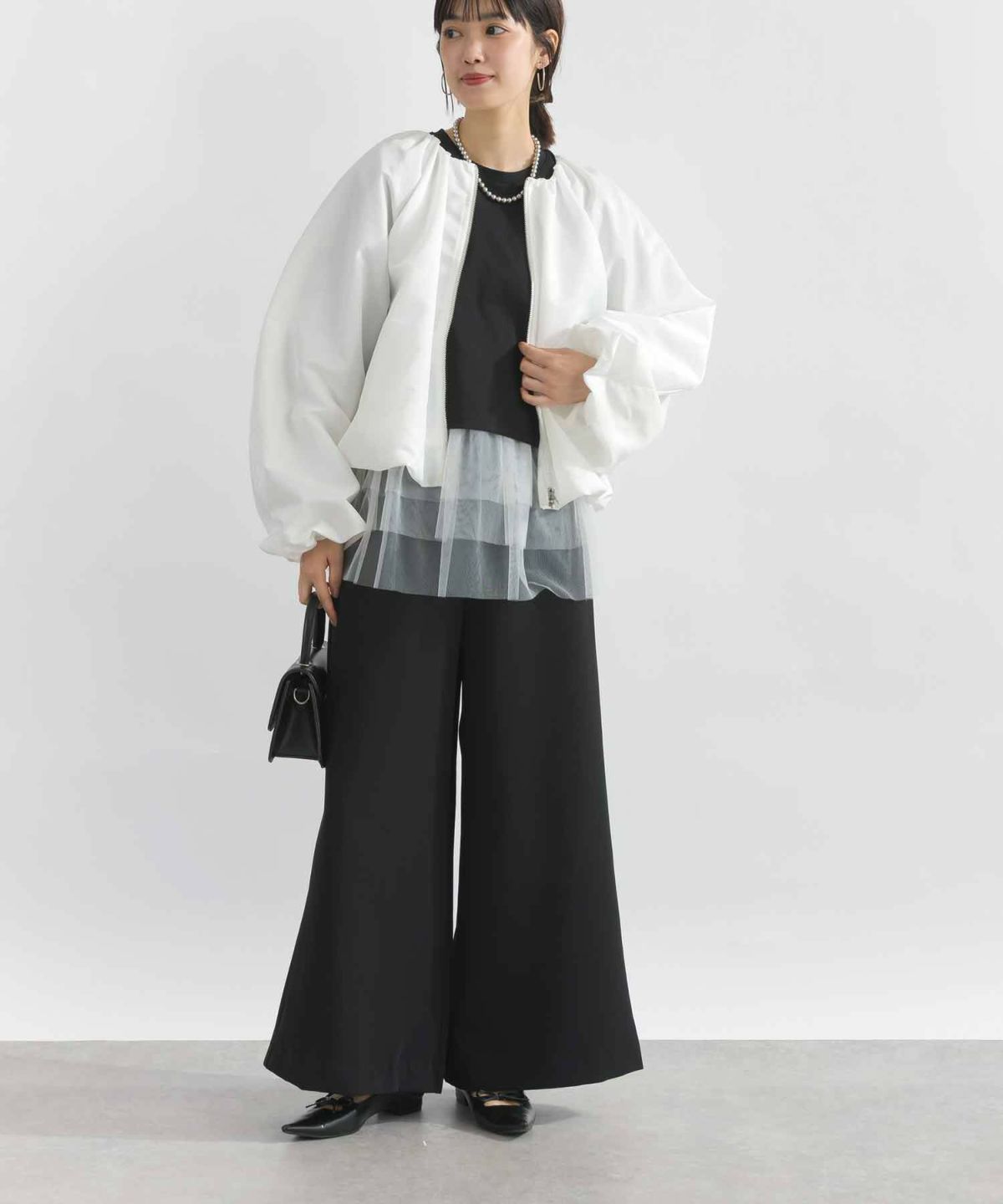 model：H162　着用サイズ：M　ブラック