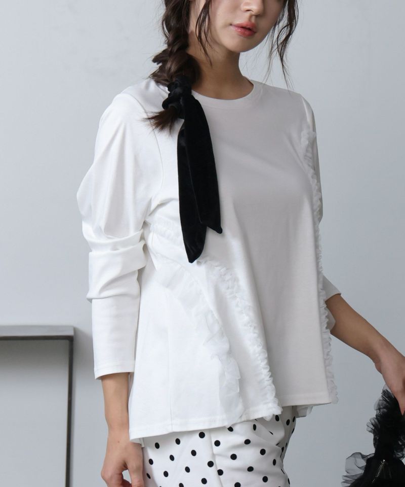 model：H160　着用サイズ：M　オフホワイト