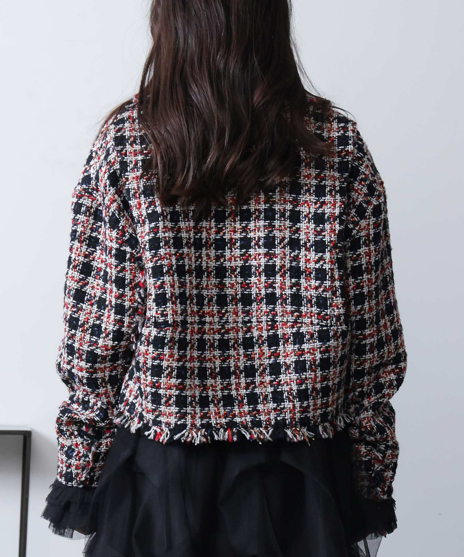 model：H160　着用サイズ：M　レッド系その他
