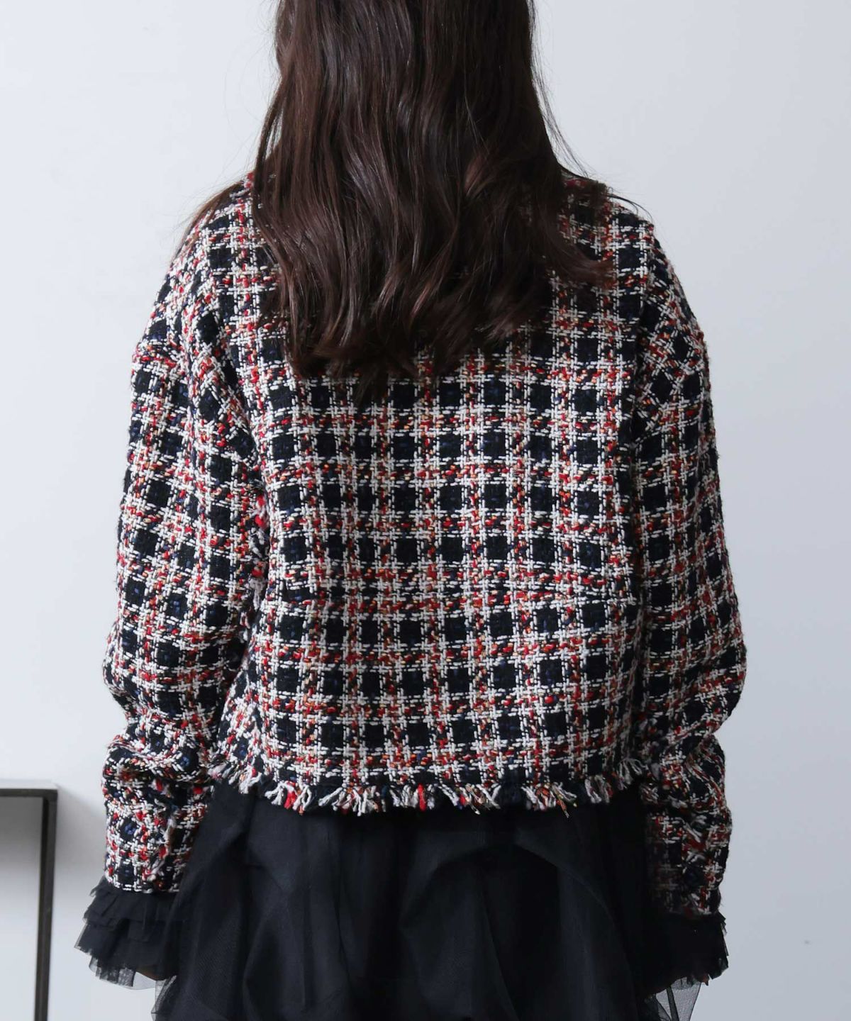 model：H160　着用サイズ：M　レッド系その他